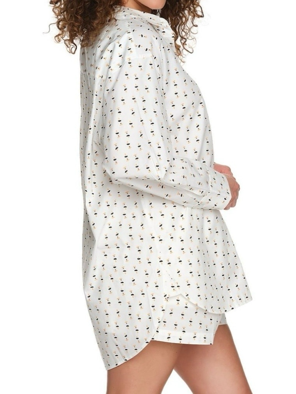 LOFT Notch Collar Short Sleep Set – White Print - XL - NWT - Picture 3 of 11